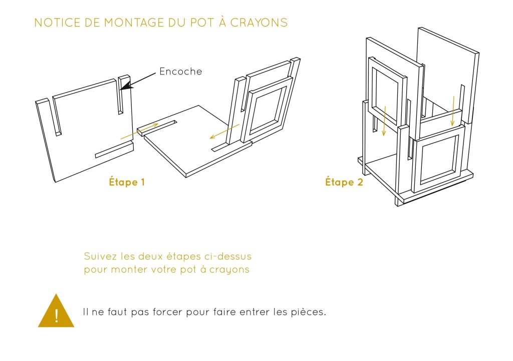 Notice de montage du pot à crayon