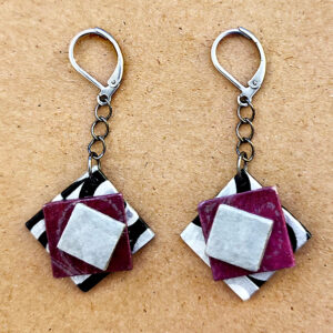 Boucles d'oreilles carrées