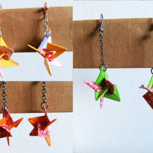 Boucles d'oreilles origami "Piques"