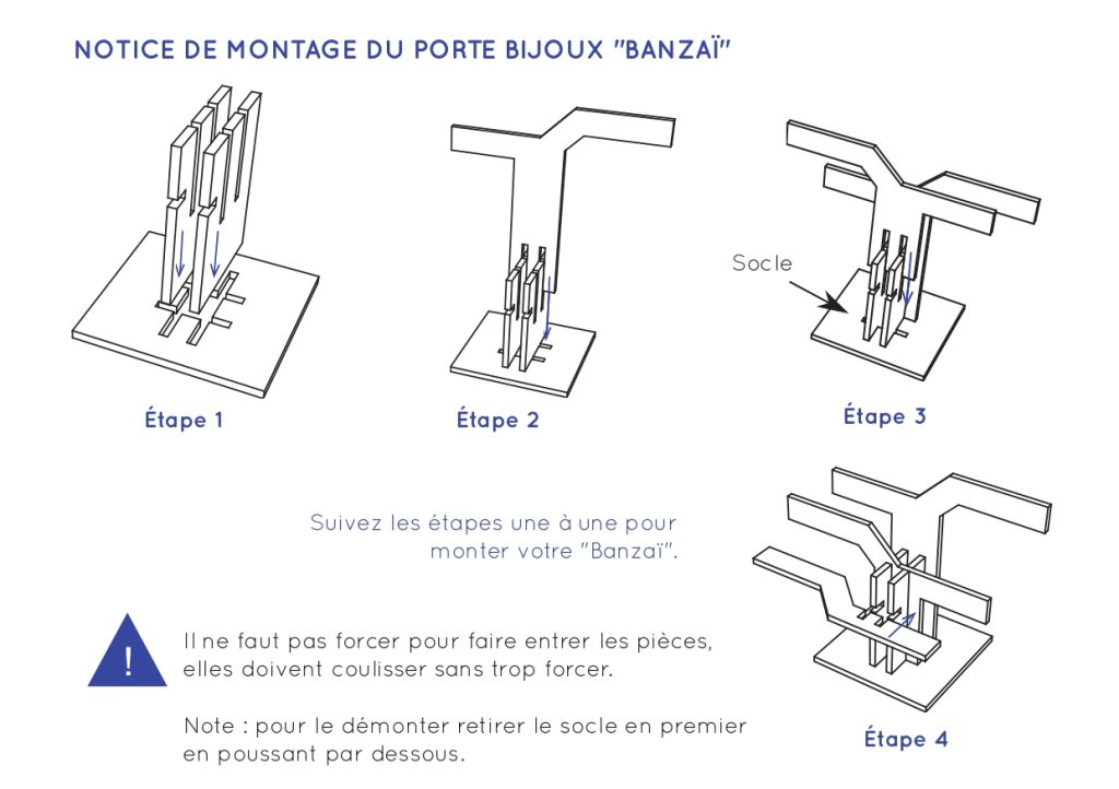 Notice de montage du porte bijoux "Banzaï"